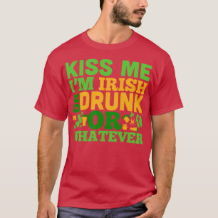 Camiseta Bésame, estoy borracho, irlandés o lo que sea verd