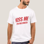 Camiseta Bésame, estoy vacunada, moderna cita graciosa<br><div class="desc">"Bésame estoy vacunado" en la tipografía moderna,  linda y simple de sans serif.</div>