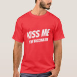 Camiseta Bésame, estoy vacunada, moderna cita graciosa<br><div class="desc">"Bésame estoy vacunado" en la tipografía moderna,  linda y simple de sans serif.</div>