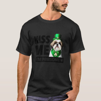 Camiseta Bésame estoy viendo a Shih Tzu St Patricks Day Gre