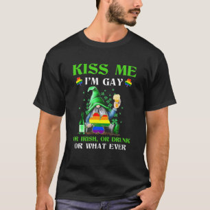 Camiseta Bésame Im Gay Drunk Gnome Garden LGBT Irish St Pa
