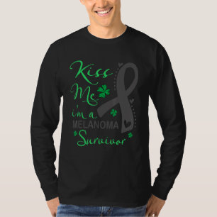 Camiseta Bésame Im Melanoma Survivor St Patrick Day