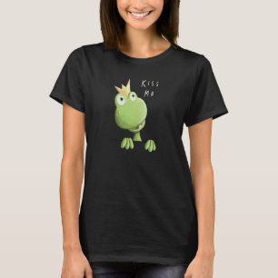Camiseta Bésame la rana con el fanático del príncipe de la 