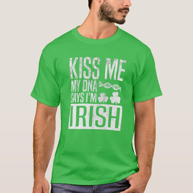 Camiseta Bésame mi ADN dice que soy irlandés (Anverso)