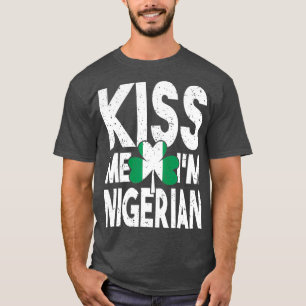 Camiseta Bésame mi Día de la Bandera de Nigeria