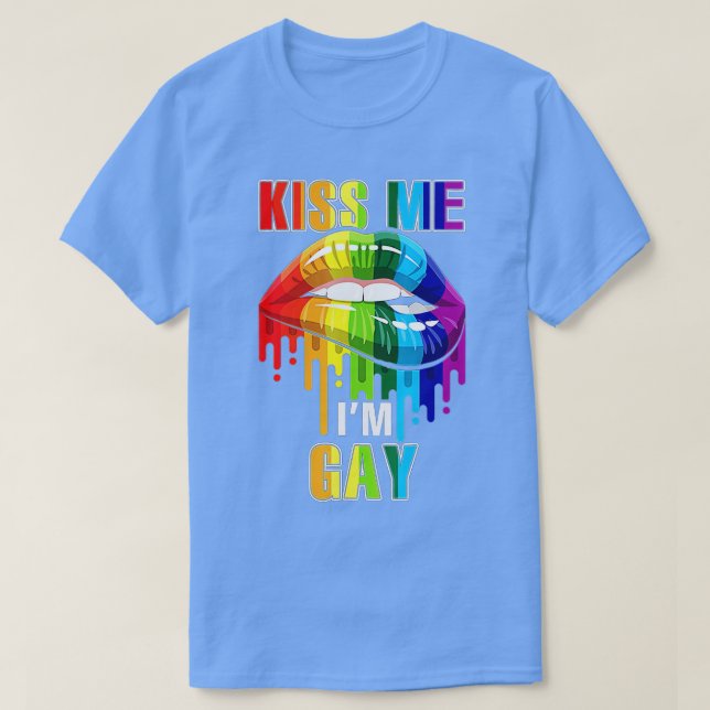Camiseta Bésame mi orgullo homosexual gay LGB (Diseño del anverso)