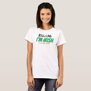 Camiseta Bésame No soy irlandés, solo ha sido un tiempo div