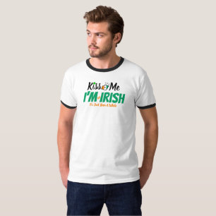 Camiseta Bésame No soy irlandés, solo ha sido un tiempo div