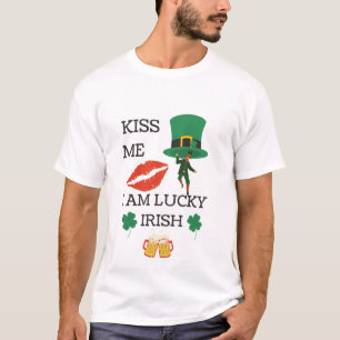 Camiseta Bésame soy afortunado irlandés