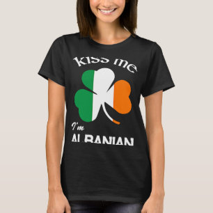 Camiseta Bésame soy albanés Shamrock Albania San Patricio