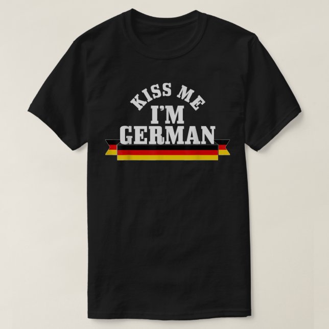 Camiseta Bésame soy alemán Oktoberfest Bandera alemana Funn (Diseño del anverso)