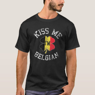 Camiseta Bésame soy belga gracioso San Patricio