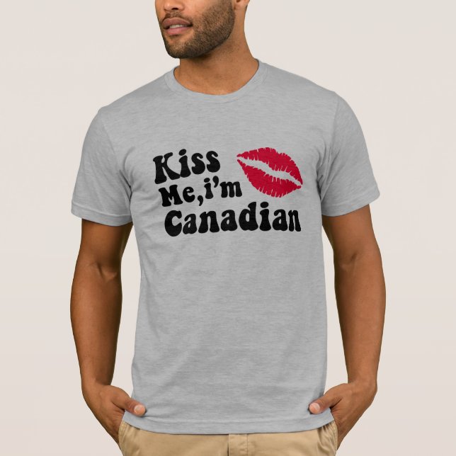 Camiseta Bésame soy canadiense (Anverso)