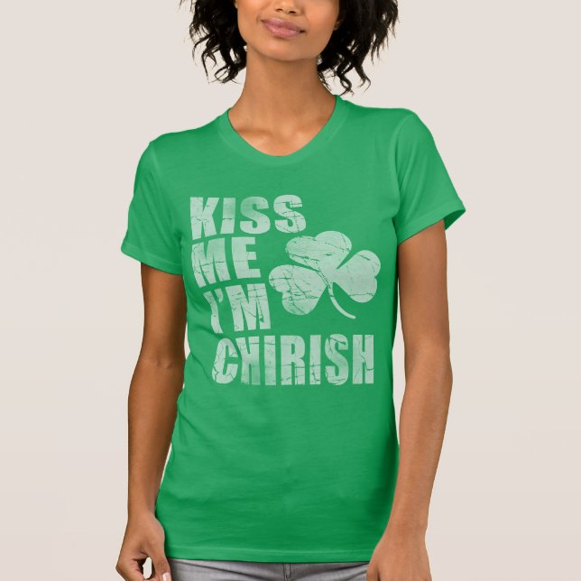 Camiseta Bésame, soy Chirish el Día de San Patricio (Anverso)