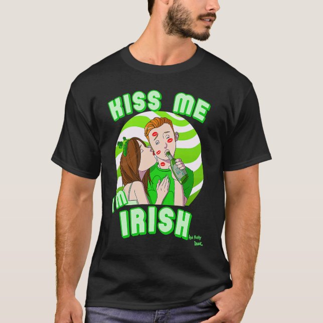 Camiseta Bésame, soy el Día de la Pareja Irlandesa (Anverso)
