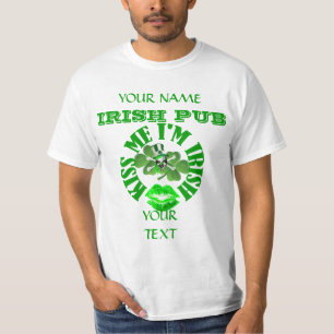 Camiseta Bésame soy el Día de San Patricio Irlandés