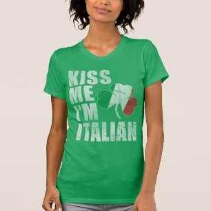 Camiseta Bésame soy el Día italiano de San Patricio