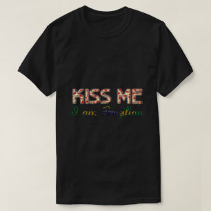 Camiseta Bésame soy el país brasileño de la tipografía dive