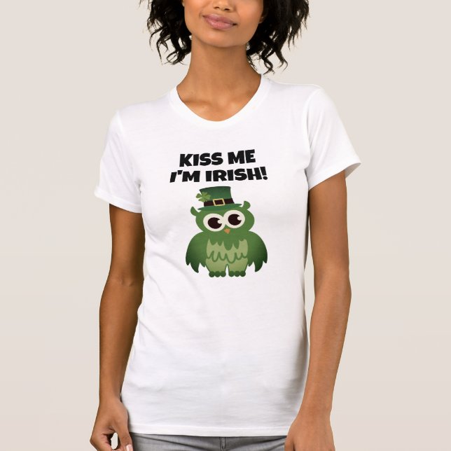 Camiseta Bésame, soy el pájaro leprechaun del Día de San Pa (Anverso)
