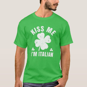 Camiseta Bésame soy el regalo italiano del Día de San Pat