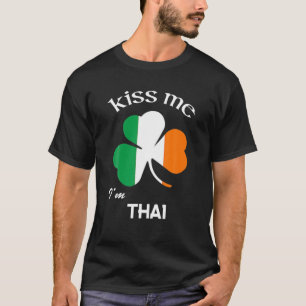 Camiseta Bésame soy el shamrock tailandés St. Patrick's D