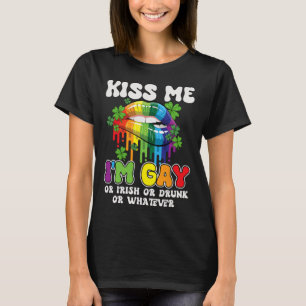 Camiseta Bésame Soy Gay O Irlandés O Borracho Lgbt St Patri