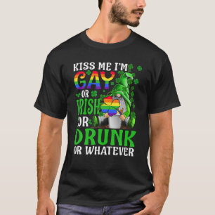 Camiseta Bésame Soy Gay O Irlandés O Borracho St Patrick Le