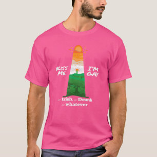 Camiseta Bésame, Soy Gay O Mujeres Irlandesas O Borrachos, 
