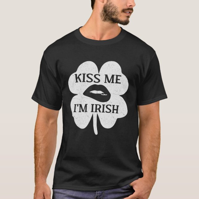 Camiseta Bésame soy idea irlandesa Día de San Patricio (Anverso)