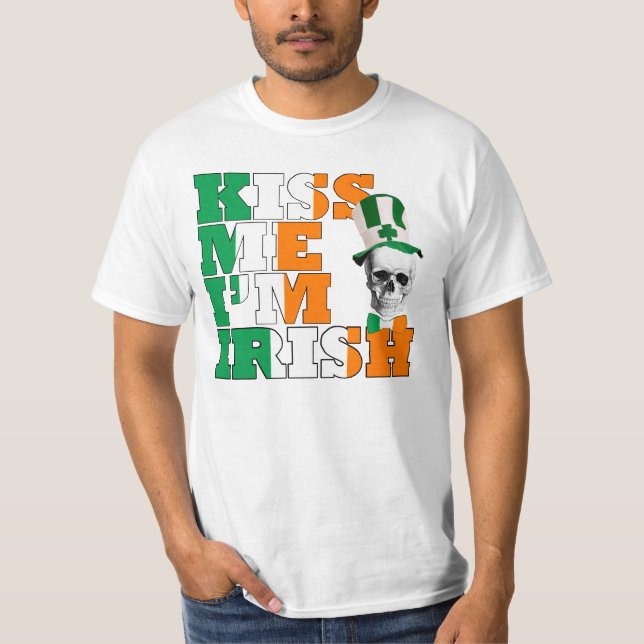 Camiseta Bésame, soy irlandés (Anverso)