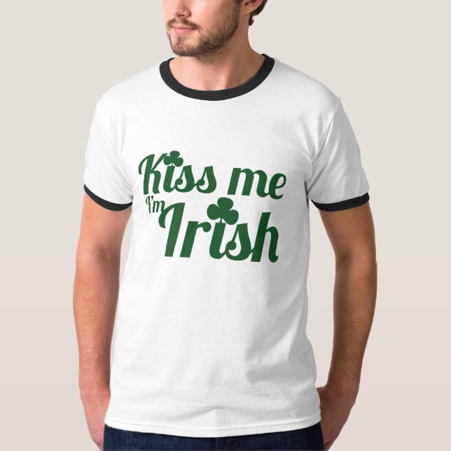 Camiseta Bésame, soy irlandés (Anverso)