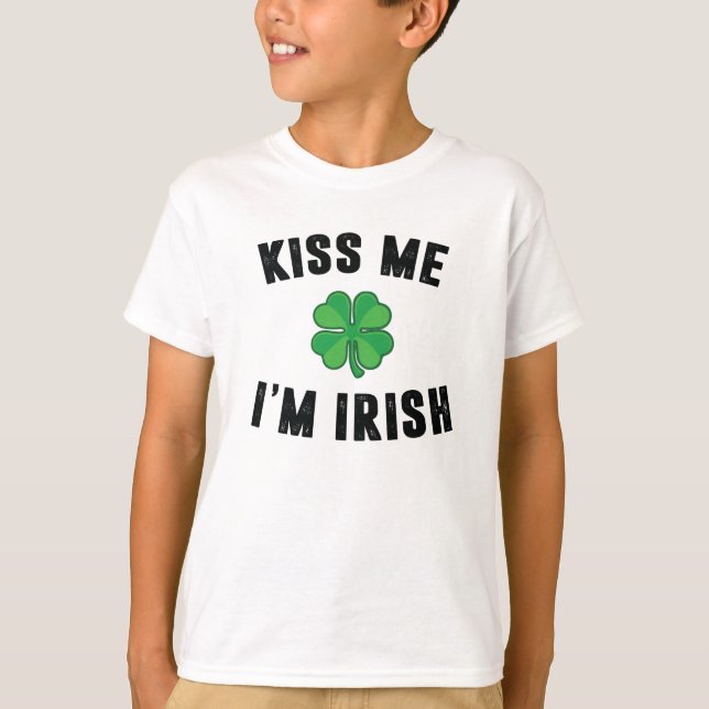 Camiseta Bésame, soy irlandés. (Anverso)