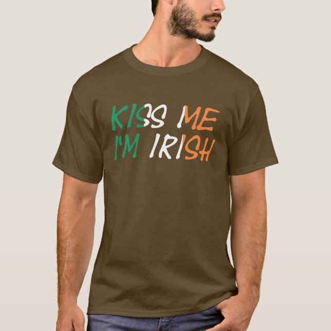 Camiseta Bésame, soy irlandés. (Anverso)