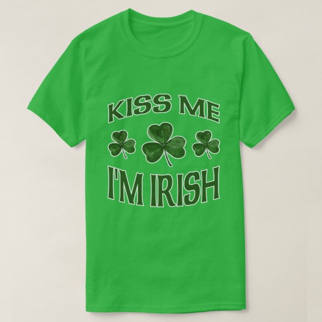 Camiseta Bésame soy irlandés (Diseño del anverso)
