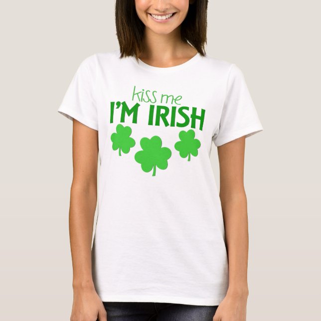 Camiseta Bésame, soy irlandés (Anverso)
