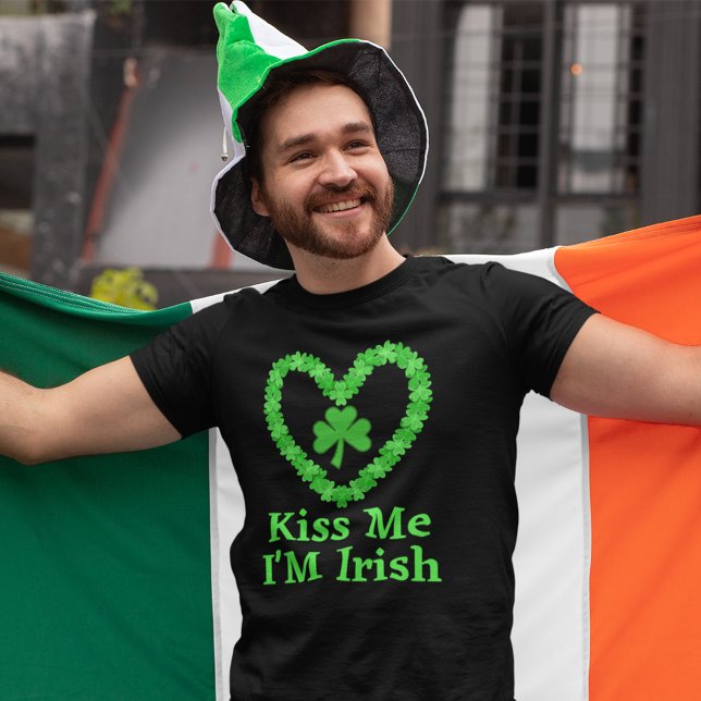 Camiseta Bésame soy irlandés (Kiss Me I'm Irish T Shirt)