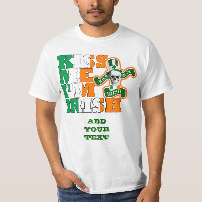 Camiseta Bésame, soy irlandés (Anverso)