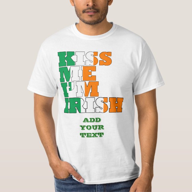 Camiseta Bésame, soy irlandés (Anverso)