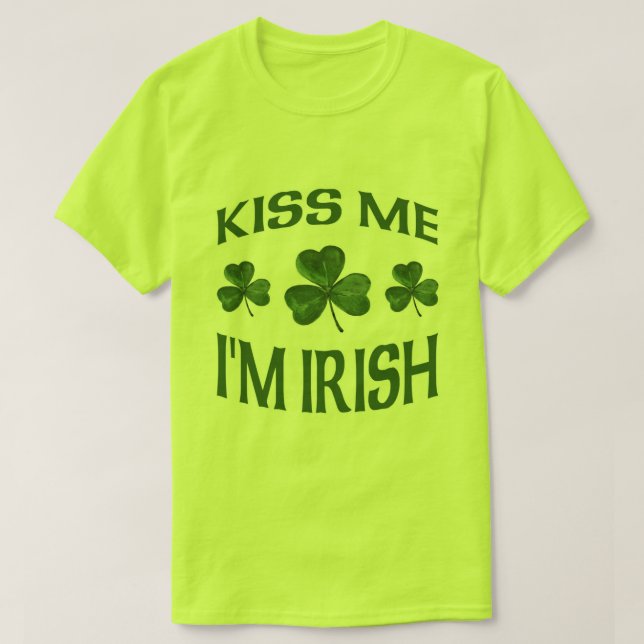 Camiseta Bésame soy irlandés (Diseño del anverso)