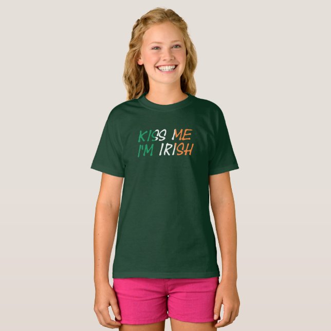 Camiseta Bésame, soy irlandés. (Anverso completo)