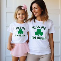 Bésame Soy Irlandés Blanco Familia del Día de San 
