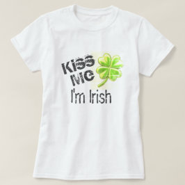 Camiseta Bésame soy irlandés, champú verde