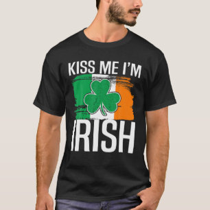 Camiseta Bésame Soy Irlandés Día de San Patricio Trébol Irl