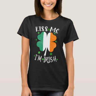 Camiseta Bésame soy irlandés divertido antes de patricks dí