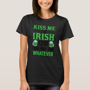 Camiseta Bésame, soy irlandés, ebrio o lo que sea, St Pa ir