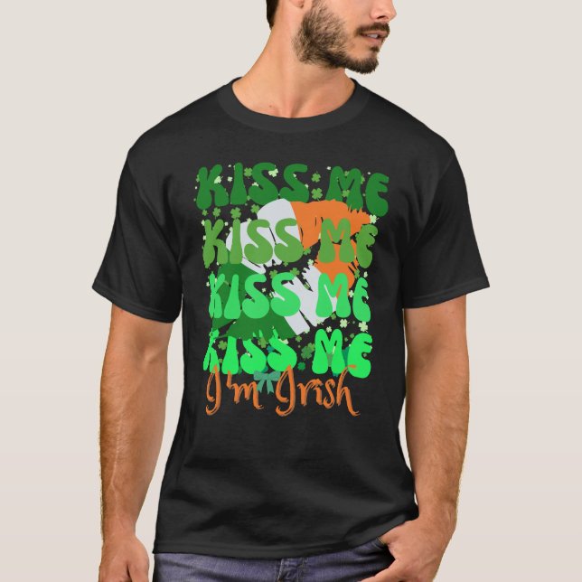 Camiseta Bésame Soy irlandés gracioso Día de San Patricio 2 (Anverso)