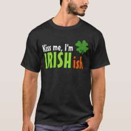 Camiseta Bésame soy irlandés irlandés a medias
