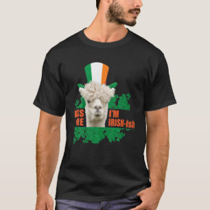Camiseta Bésame soy irlandés-ish Graciosa Llama St. Patrick
