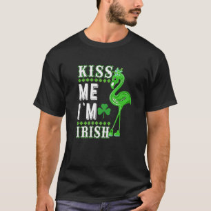 Camiseta Bésame soy irlandés lindo Día de San Patricio Flam