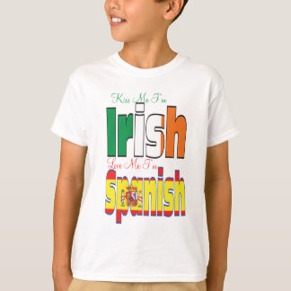 Camiseta Bésame soy irlandés me amo soy español